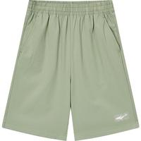 鸿星尔克(ERKE)童装男女大小童涤纶夏季速爽透气五分短裤胶囊绿130