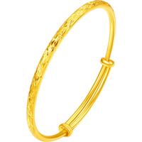 周六福黄金手镯女满天星520计价AA102805 约17.26g 