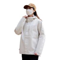 浪莎冲锋衣女三合一可拆卸2025外套小个子防风城市户外登山服夹克 暖白/珊瑚粉【女】 M【85-100斤】