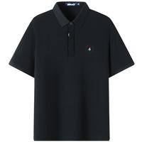 Navigare意大利小帆船男士防蚊翻领T恤休闲短袖POLO衫1325525518 黑 2XL  暗夜黑