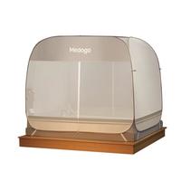 美朵嘉A类母婴免安装蒙古包蚊帐架1.8x2家用T型三开门岩棕色【可折叠】 2025【单独蚊帐】-岩棕色