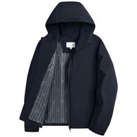 与狼共舞 连帽夹克男2025秋季新款易打理防风休闲男士外套