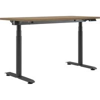 STEELCASE 世楷 Migration SE pro 轻音电动升降桌居家办公站立式电脑书桌 (胡桃色+莫尔黑）直角，无插线盒 1375*675mm