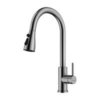 万和 厨房水龙头冷热三功能抽拉式出水304不锈钢洗碗盆水槽龙头360旋转