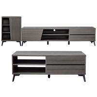 全友家居茶几电视柜现代简约收纳边桌柜木纹可伸缩双抽防尘柜 电视柜A(1.8m款主柜)