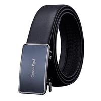 Caluom Kaiol品牌皮带男真皮自动扣男士腰带头层牛皮内穿式裤带520 【专柜礼盒】8027A轻奢银色/外穿式 115cm -130cm默认(可修剪)