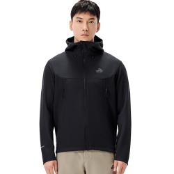 伯希和 防风防泼水 男士软壳衣  漫暮黑 XL