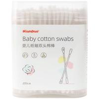 niambao婴儿棉签新生宝宝棉棒掏耳掏鼻屎一次性细小勺头圆头螺旋棉花 2盒【共440支】勺头+螺旋