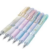 慕乐 中性笔按动刷题笔高颜值复古香味0.5黑色水笔ins顺滑初中生考试黑笔圆珠笔签字笔M-8963 【6支】提拉笔-黑色