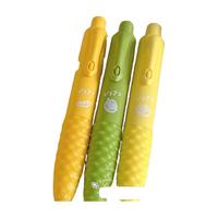 慕乐 中性笔榴莲口袋笔ins高颜值按动笔可爱文具刷题CS速干创意仿真水果香味小巧3支装M8965 【3支装】经典黑色