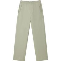 太平鸟女装西服套装高腰直筒长裤年春季宽松休闲裤 浅绿长裤 M