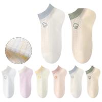莫代尔10双短袜子春夏女透气超薄不闷四季吸汗低帮船袜学系女袜