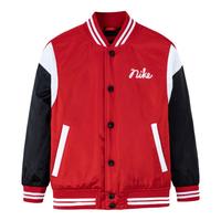 NIKE 耐克童装男童短款棉服冬季儿童保暖棒球领夹克外套小婴童 学院红 120/60(6)