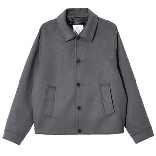 杰克·琼斯（JACK&JONES）春秋时尚百搭休闲舒适多色外套翻领直筒毛呢大衣男224427024 E39磁铁灰 185/104A/XL