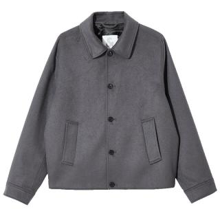 杰克·琼斯（JACK&JONES）春秋时尚百搭休闲舒适多色外套翻领直筒毛呢大衣男224427024 E39磁铁灰 185/104A/XL