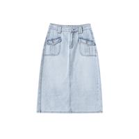 牛仔裙女夏季薄款时尚休闲半身裙女显瘦遮跨a字半身裙