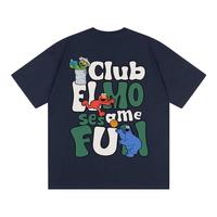 SESAME STREET短袖t恤纯棉圆领宽松凉感2025休闲男士运动潮流Y403丈青色2XL 2XL (155-170斤)