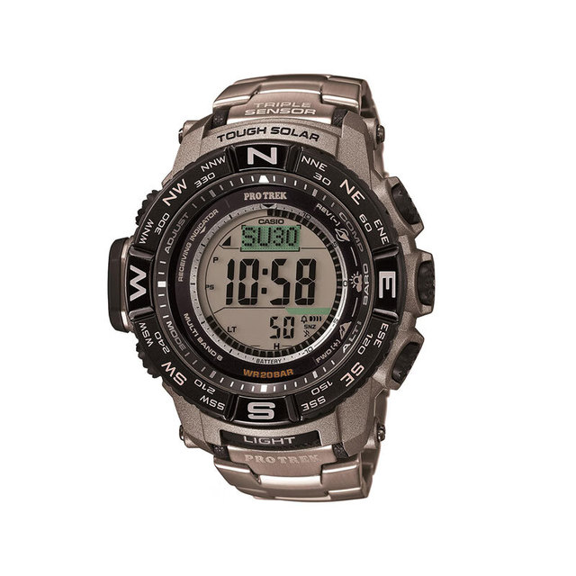 CASIO 卡西欧 PROTREK系列户外运动防水太阳能男表钛合金
