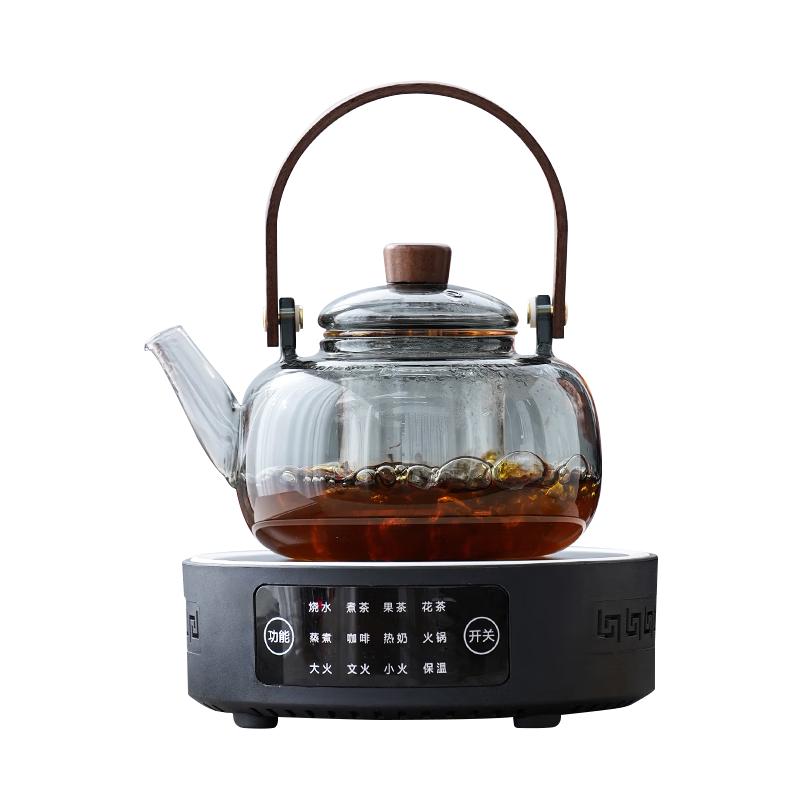 茶沿煮茶壶电陶炉煮茶器烧水壶养身壶套装泡茶炉家用功夫茶具套装 1500W电陶炉+复古茶壶
