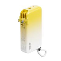 WIWU【3C认证丨可上飞机】充电宝20000毫安自带线带AC插头大容量三合一快充移动电源适用苹果华为小米 发财黄【自带插头双线】全球通用版 【20000mAh】下单即送丨2年质保只换不修