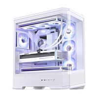 乔思伯（JONSBO）D400白色 ATX海景房机箱（无立柱曲面玻璃/双360冷排/ATX电源/10风扇位/Type-c Gen2 10Gbps+）
