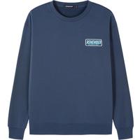 gxgjeansgxg.jeans男装2024年春秋男女同款圆领个性印花休闲卫衣 藏青色 185/XXL