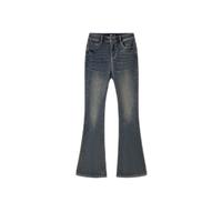 森马 Semir牛仔裤女辣妹显腿长喇叭裤春秋拖地裤109524124003 33 牛仔黄泥染80325