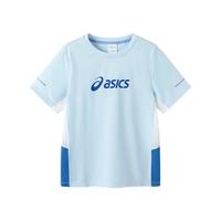 asics/亚瑟士童装25年夏季男女童运动吸湿透气T恤飓风秒干衣 5002浅蓝色 120