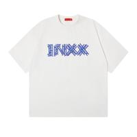 【INXX】撞色仿胶带印花T恤宽松圆领短袖上衣男女同款