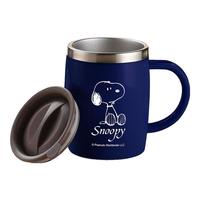 史努比(SNOOPY)保温马克杯带盖316L不锈钢男女办公室咖啡杯学生情侣吸管水杯子咖