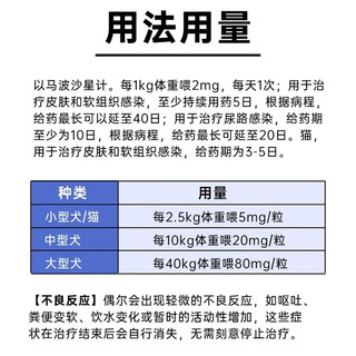 威隆麻佛美味片马波沙星片犬猫皮肤病脓皮症麻佛泌尿感染消炎药