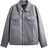 GXG男装 舒适绵羊皮皮衣外套 GEX11214383 灰色 XL