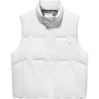 GXG男装 暗纹肌理格纹羽绒马甲保暖通勤男羽绒背心 2024冬季 白色 L