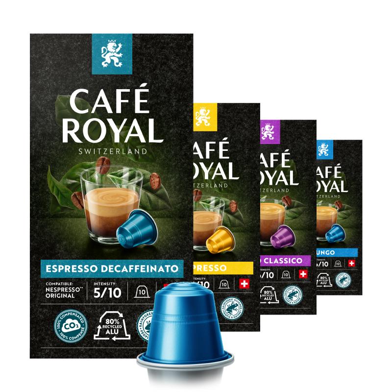 瑞士CafeRoyal芮耀胶囊咖啡意式美式40颗兼容Nespresso小米机