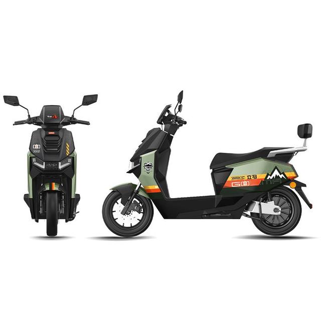 今日必买：立马电动车 立马电动摩托车极限登峰150KM长续航电动车72v38ah铅酸电池1500W电机前后碟刹 星极绿