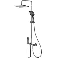 惠达卫浴淋浴花洒套装精铜主体置物增压花洒卫生间浴室洗澡花洒 JY10铬【精铜】四功能置物+增压