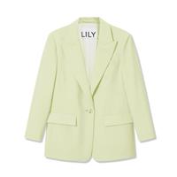 丽丽 LILY春季西服女时尚纯色通勤一粒扣宽松西装外套女