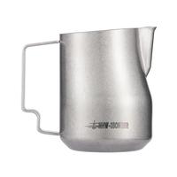 MHW-3BOMBER轰炸机涡轮打奶泡缸咖啡拉花杯 不锈钢鹰嘴 意式银斑450ml 【涡轮融合】打奶缸-银斑450ML