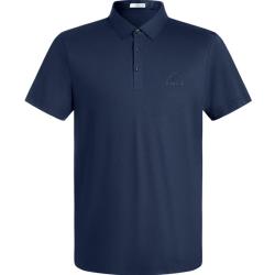 劲霸男装 男士polo纯色时尚休闲百搭夏季短袖polo衫男|FTBG2381 深兰 180/XL