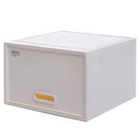 禧天龙收纳箱大号抽屉式收纳柜储物床头衣柜收纳盒衣服整理箱透明组合柜 爆】40升 单只45*45*30.5cm奶白