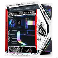 华硕(ASUS)ROG GR701 创世神机箱 吹雪机箱 EVA明日香联名台式机箱ARGB灯板全塔机箱翻毛皮白色机箱 ROG玩家国度主题(黑白创世神+灯板)