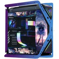 华硕(ASUS)ROG GR701 创世神机箱 吹雪机箱 EVA明日香联名台式机箱ARGB灯板全塔机箱翻毛皮白色机箱 流萤主题(渐变黑创世神+灯板)