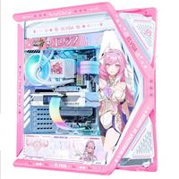 华硕(ASUS)ROG GR701 创世神机箱 吹雪机箱 EVA明日香联名台式机箱ARGB灯板全塔机箱翻毛皮白色机箱 爱莉希雅主题(粉白创世神+灯板)