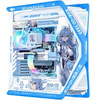 华硕(ASUS)ROG GR701 创世神机箱 吹雪机箱 EVA明日香联名台式机箱ARGB灯板全塔机箱翻毛皮白色机箱 凌波丽主题(蓝白创世神+灯板)