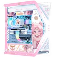 华硕(ASUS)ROG GR701 创世神机箱 吹雪机箱 EVA明日香联名台式机箱ARGB灯板全塔机箱翻毛皮白色机箱 美少女战士主题(粉白渐变创世神+灯板)