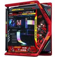 华硕(ASUS)ROG GR701 创世神机箱 吹雪机箱 EVA明日香联名台式机箱ARGB灯板全塔机箱翻毛皮白色机箱 RO姬主题(黑红创世神+灯板)