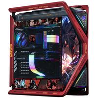 华硕(ASUS)ROG GR701 创世神机箱 吹雪机箱 EVA明日香联名台式机箱ARGB灯板全塔机箱翻毛皮白色机箱 火影主题(黑红创世神+灯板)