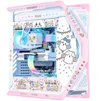 华硕(ASUS)ROG GR701 创世神机箱 吹雪机箱 EVA明日香联名台式机箱ARGB灯板全塔机箱翻毛皮白色机箱 chiikawa主题(粉白创世神+灯板)