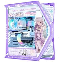 华硕(ASUS)ROG GR701 创世神机箱 吹雪机箱 EVA明日香联名台式机箱ARGB灯板全塔机箱翻毛皮白色机箱 爱蜜莉雅主题(紫白创世神+灯板)