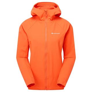 MONTANE盟泰恩TENACITY HOODIE女防风耐磨连帽软壳衣 四向高弹持久防泼水 TIGERLILY 橘红 XS